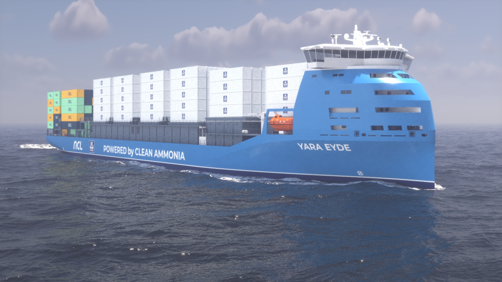 World’s first clean ammonia-powered container ship to reduce CO2 emissions by 11,000 tons annually